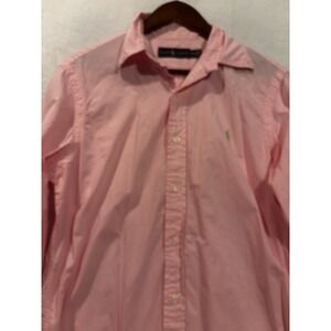 Polo‎ Ralph Lauren Men's Med Custom Fit Button Down Pink Oxford Dress Shirt